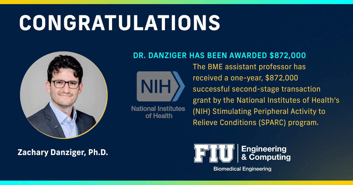 Dr. Danziger receives a one-year, $872,000  award
