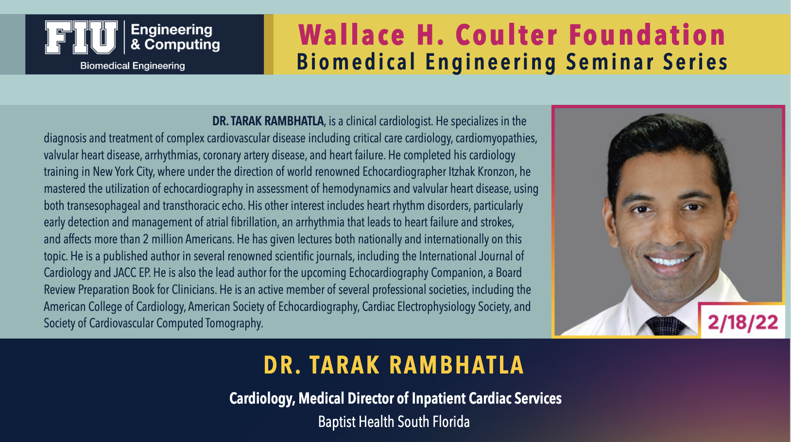 Dr. Tarak Rambhatla | CARDIO VASCULAR DISEASE: PREVENTION TO AVOID TREATMENT